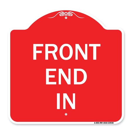 Signmission Designer Series Sign-Front End In, Red & White Aluminum Architectural Sign, 18" x 18", RW-1818-23938 A-DES-RW-1818-23938